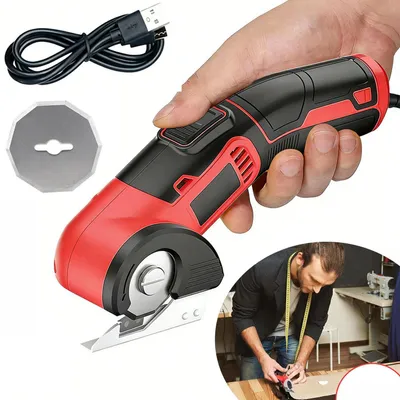 Produktbild von Kartonschneider Elektrische Schere, Elektrische Stoffschere für Stoffe und Nähen, für Leder, Karton