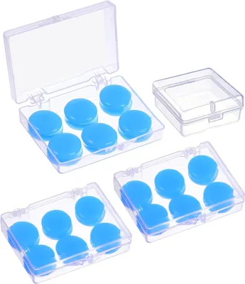 Produktbild von 9 Paar Ohrstöpsel, weiche Ohrstöpsel aus Silikon, formbar, zum Schlafen, Schwimmen, Weiß (Blau)