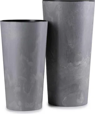 Obrázok produktu pre HowHomely sada 2 kvetináčov sivá 9,5 l 12 l plast