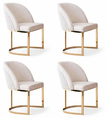 Zdjęcie produktu dla zestaw krzeseł w kolorze beżowym do jadalni i kuchni