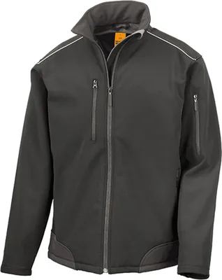 Produktbild von Result WORK-GUARD R124X | Ripstop Softshell Work Jacket / Arbeitsjacke - Farbe: Black - Größe: L
