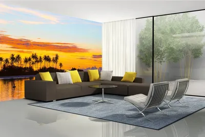 Produktbild von Vlies Fototapete PALMEN 375 x 250 cm (inkl. Kleister) - Vlies Tapete, Wandtapete, Wandbilder - Tapete für Wohnzimmer Schlafzimmer, Büro, Küche - Montagefertig