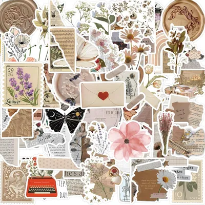 Produktbild von Vintage Sticker 230 Stück, wasserdichtes Vinyl, für DIY Scrapbook