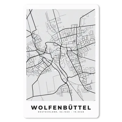 Produktbild von MuchoWow® Mauspad Mousepad Stadtplan - Deutschland - Wolfenbüttel - Karte 18x27 cm - Mousepads - Maus Mat - Pad - Mausunterlage