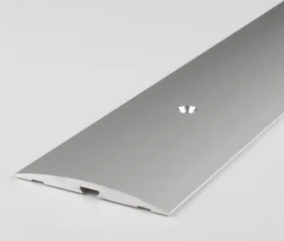 Produktbild von PROVISTON | Übergangsprofil | Aluminium eloxiert | Silber | Breite 50 mm | Höhe 4 mm | Länge 2700 mm | Gebohrt | Übergangsschiene | Übergangsleiste | Bodenprofil | Abdeckleiste | 1 Stück