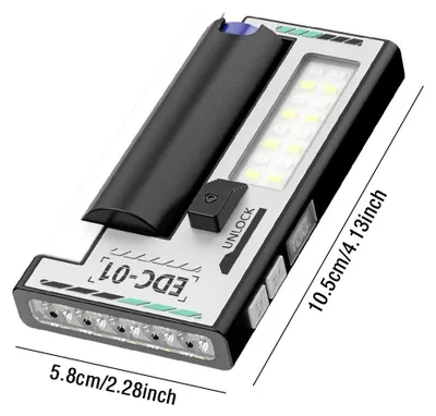 Produktbild von Wiederaufladbare LED-Arbeitsleuchte mit Magnet, 6 Lichtmodi, 3000-mAh-Akku und USB-Kabel
