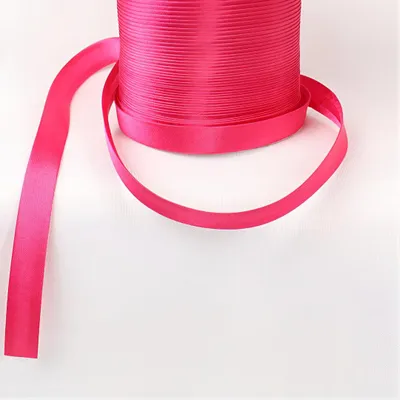 Produktbild von Satin Schrägband | Breite 15 mm - gefalzt 10 Meter Fuchsia