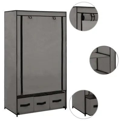 Immagine prodotto di Armadio Grigio 87x49x159 cm in Tessuto