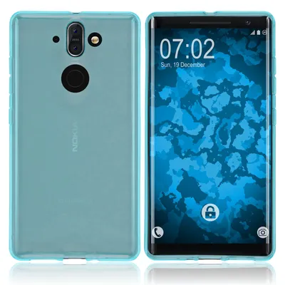 Produktbild von PhoneNatic Case kompatibel mit  Nokia 8 Sirocco - türkis Silikon Hülle transparent Cover