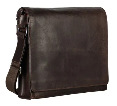 Produktbild von LEONHARD HEYDEN Leder Umhängetasche Schultertasche Dakota Messenger Bag Brown dunkelbraun