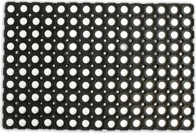 Obrázek produktu pro Home Elements Rohožka gumová Děrovaná černá 40 x 60 cm