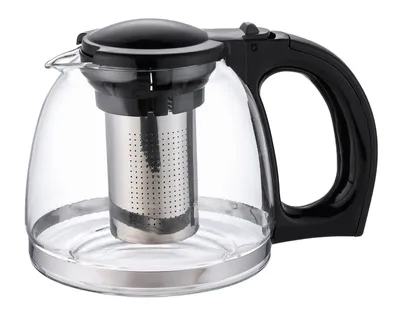 Produktbild von MICHELINO Glas-Teekanne 1200 ml schwarz 28151