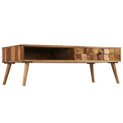 Immagine prodotto di vidaXL Tavolino in legno massiccio di acacia marrone miele 110x50x37 cm
