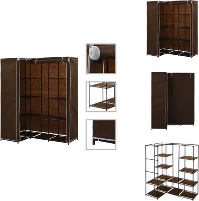 Produktbild von vidaXL Eckkleiderschrank Braun 130 x 87 x 169 cm -  Kleiderschränke
