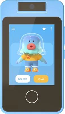 A cartoon character displayed on a smartphone screen.