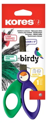 Produktbild von Kores Kinderschere Birdy farbsortiert 12.5 cm