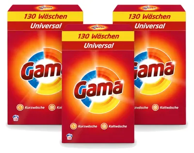 Produktbild von 3 x Gama 3-in-1 Universal Waspoeder - 8,45 kg - Vorteilspackung - 3 Stücke