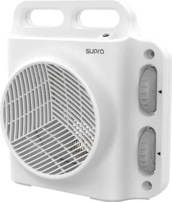 Produktbild von Supra SOUFLEO2, Elektrischer Raumheizlüfter, IP21, Drinnen, Flur, Tisch, Grau, Weiß, Drehregler