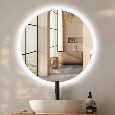 Image de Miroir rond avec éclairage LED 50 cm