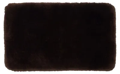 Produktbild von GÖZZE Deluxe extra weicher Hochflor Badteppich rutschfester Mikrofaser-Badvorleger Dunkelbraun 60 x 100 cm