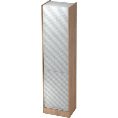Produktbild von Rollladenschrank Rolladenschrank Aktenschrank Set 50, 5OH N/S = Nussbaum/Silber-RE = Relinggriff Kunststoff