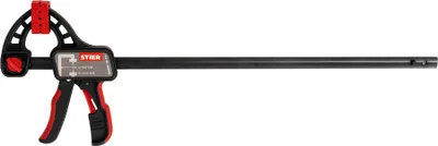 Produktbild von STIER Einhandzwinge, 450 mm Spannweite, 80 mm Ausladung, zum Spannen und Spreizen, ergonomisch geformter Griff