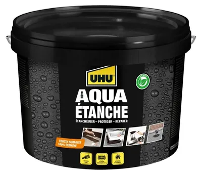 Image de UHU Caoutchouc liquide d'étanchéité AQUA ETANCHE noir sceau de 2,5 L