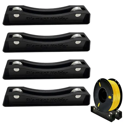 4er-Set Filamenthalter für 3D-Drucker, schwarz, 16,5x2,4x3 cm