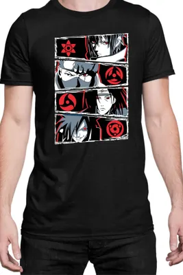 Produktbild von Herren T-Shirt Naruto Sharingan Users, Man L / Schwarz