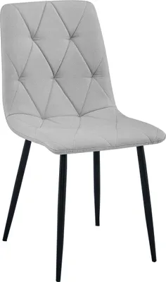 Image de Chaise LIBRA - tissu gris clair / pieds noirs x 1
