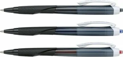 Produktbild von Uni-Ball Jetstream UniBall, Anklippbarer versenkbarer Stift, Schwarz, Blau, Weiß, Blau, 1 mm, Beidhändig, CE