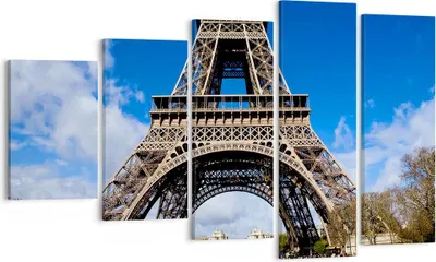 Produktbild von Bild auf Leinwand - Leinwandbild - Turm Paris Eiffle - 100x60cm - Wand Bild - Wanddeko - Wandbilder - Leinwanddruck - Bilder - Kunstdruck - Wanddekoration - Leinwand bilder - Wandkunst - EG100x60-0154