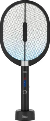 Image de Tapette à mouches électrique Moustiques Insectes 3en1 Teesa Rétro-éclairage Raquette