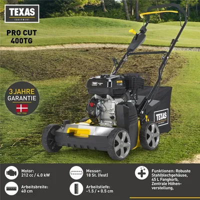 Produktbild von TEXAS Vertikutierer Benzin Moosentferner Rasenlüfter Pro Cut 400TG 40cm 212cm³