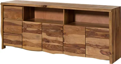 Produktbild von MASSIVMOEBEL24 Sideboard Sheesham 200x45x80 natur lackiert / sandgestrahlt PURE SHEESHAM #217