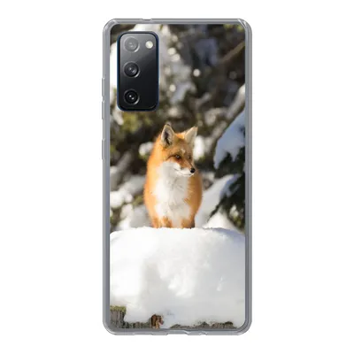Produktbild von MuchoWow® Handyhülle Schutzhülle Hülle für Samsung Galaxy S20 FE Fuchs - Schnee - Baum Silikon Softcase Handy Hülle - Abdeckung