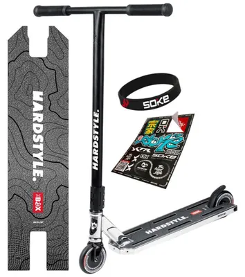 Imagen del producto de SOKE 1561, patinete freestyle BOX-CUT, color plateado y