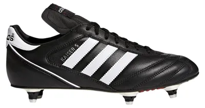 Produktbild von Adidas - "Kaiser 5 Cup" 3 Streifen Fußballschuhe für weichen Boden für Herren, Narbiges Leder GT40165 (42,5 EU) (Schwarz/Weiß)