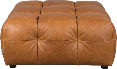 Produktbild von Dutchbone Hackman Sitzhocker Leder Cognac/ Braun