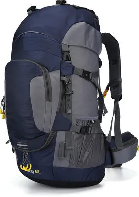 Produktbild von （Blau）Wanderrucksack Multifunktion Trekkingrucksack Hohe Kapazität Reiserucksack Wasserdicht Atmungsaktiv Verschleißfest Outdoor Wandertasche Für Wandern Bergsteigen Camping Reisen Sport
