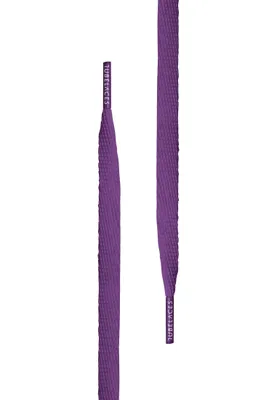 Obrázok produktu pre Šnúrky do topánok biele ploché fialové-90 cm
