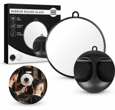 Obrázek produktu pro Kulaté kadeřnické zrcadlo s držadlem pro kadeřnictví Round