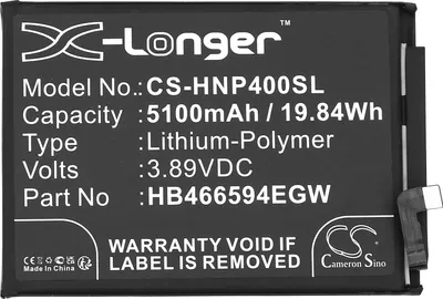 Image de TECHTEK Batterie compatible avec [Honor] Play 40, WDY-AN00 remplace HB466594EGW