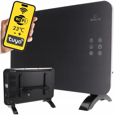Zdjęcie produktu dla Mission Air Grzejnik konwektorowy PORTO WiFi 1000W Czarny