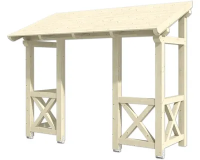 Produktbild von SKAN HOLZ Vordach Paderborn 5 natur 336x156 cm