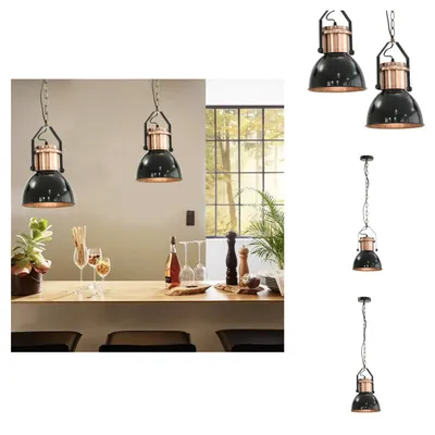 Zdjęcie produktu dla vidaXL Lampa sufitowa 2 szt. czarna okrągła E27 - Lampy