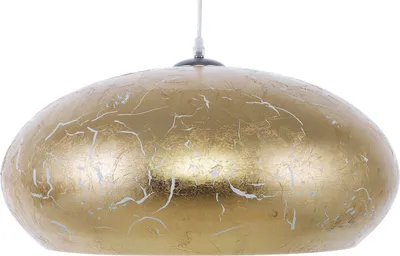 Zdjęcie produktu dla BELIANI Lampa sufitowa złota metalowa 160 cm dwukolorowy masywny klosz teksturowana folia nowoczesna