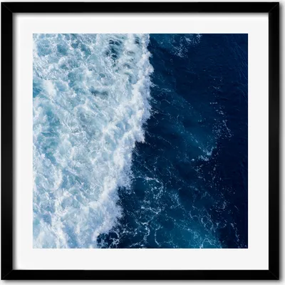 Produktbild von Bild - 50 cm x 50 cm - MDF - Rahmen, Wandkunst - Meereswellen