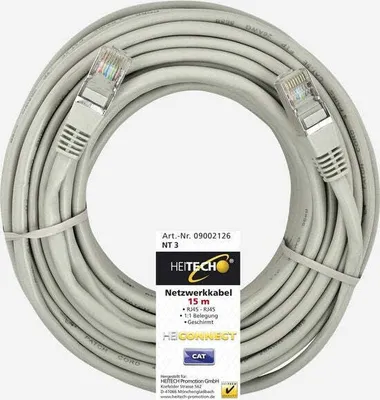 Produktbild von Heitech Heitech Cat5e, 15m Netzwerkkabel Beige