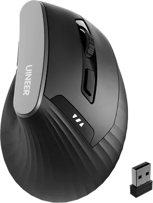 Zdjęcie produktu dla Bezprzewodowa mysz pionowa, ergonomiczna mysz 2.4G ze wskaźnikiem naładowania baterii, 4 poziomy DPI, mysz komputerowa zapewniająca komfort i redukcję napięcia nadgarstka